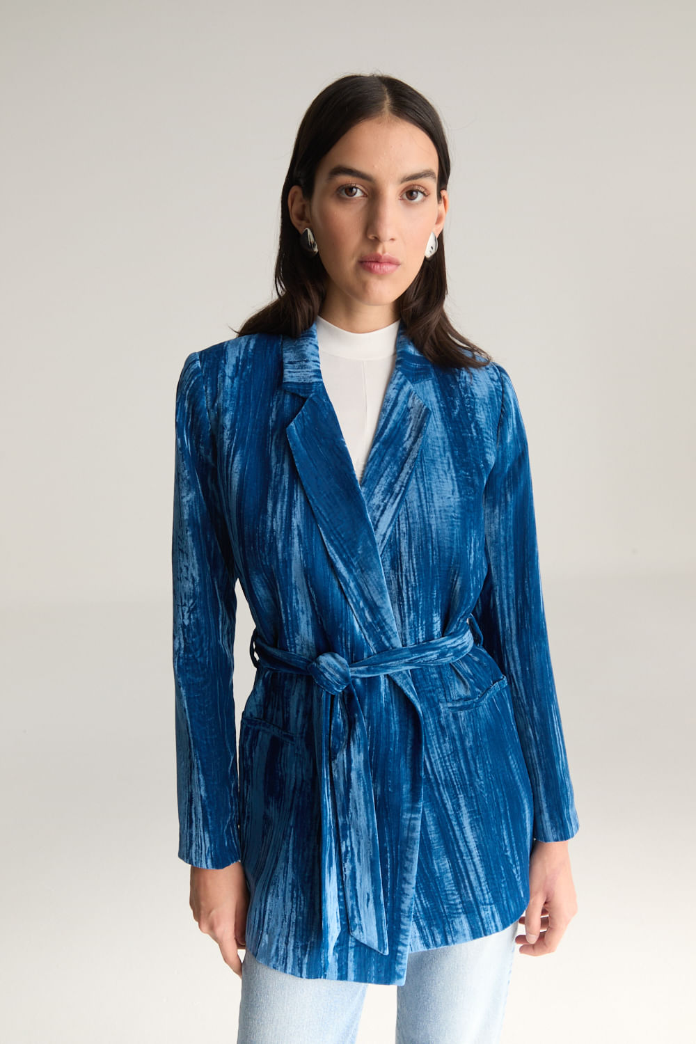 Blazer terciopelo wrinkle