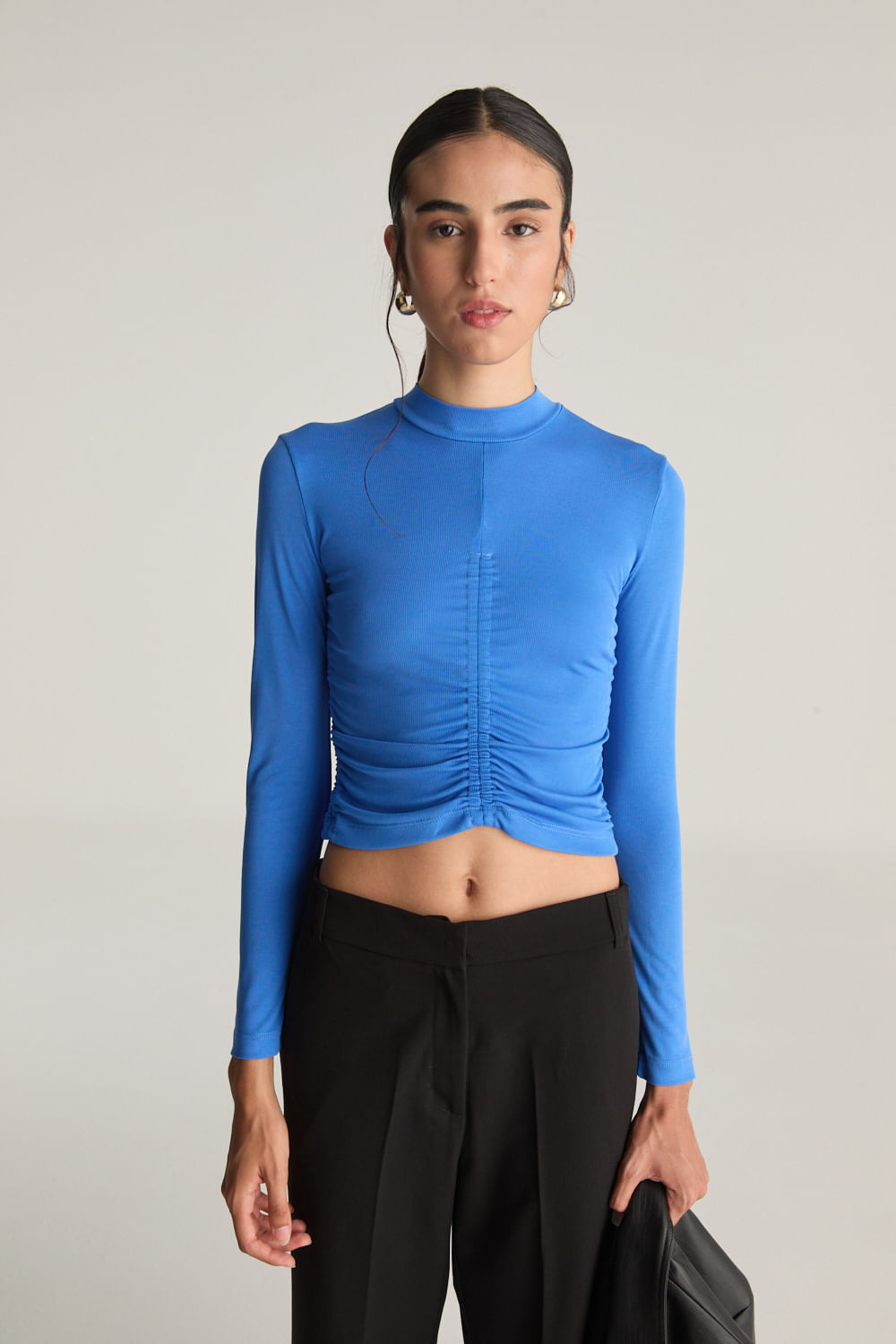 Remera ribbed gather Bella de Desiderata — imagen 2