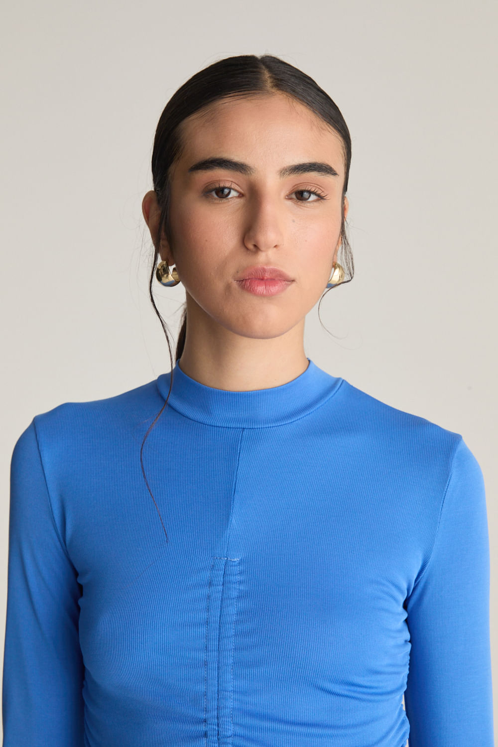 Remera ribbed gather Bella de Desiderata — imagen 3