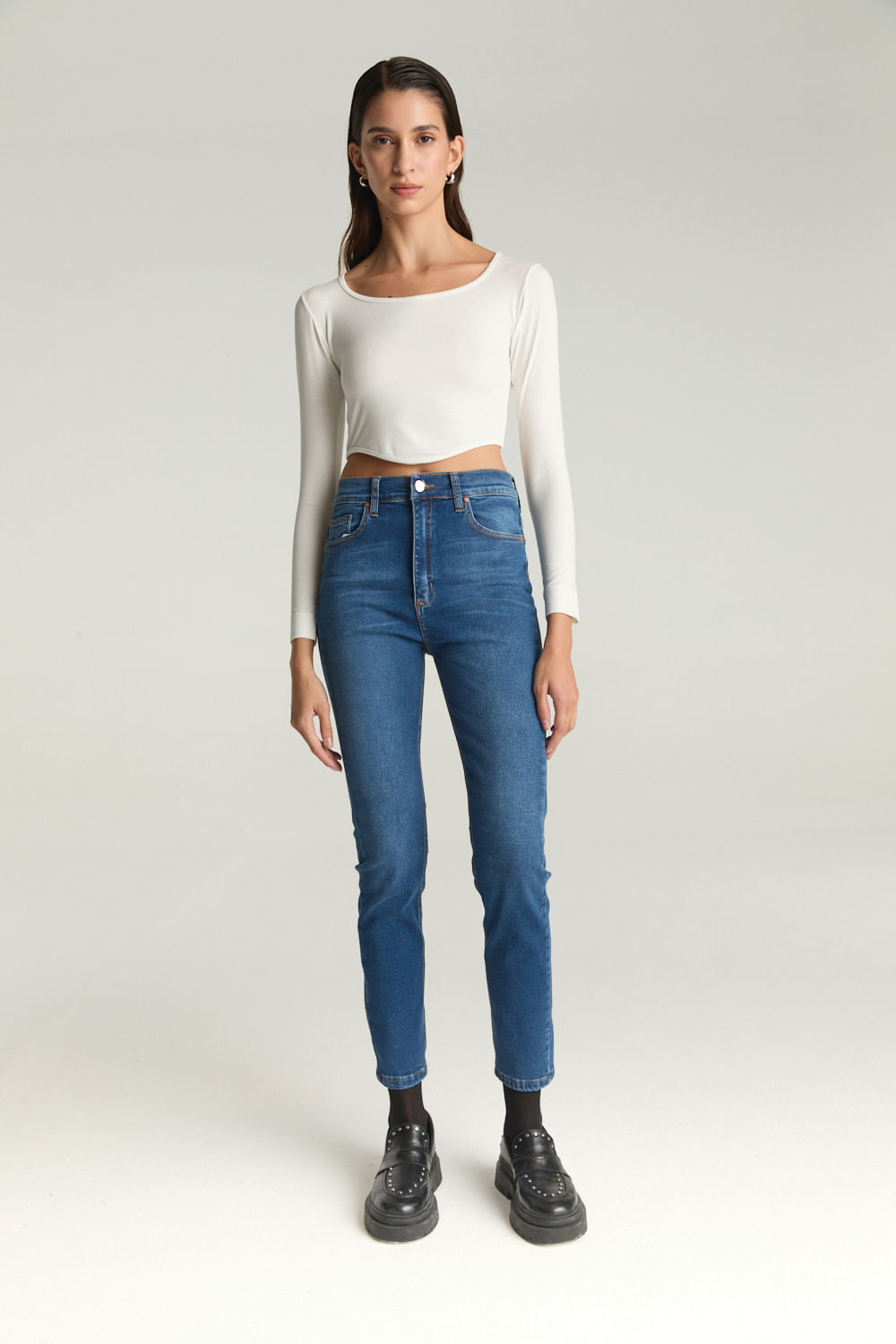 Remera ribbed crop des c