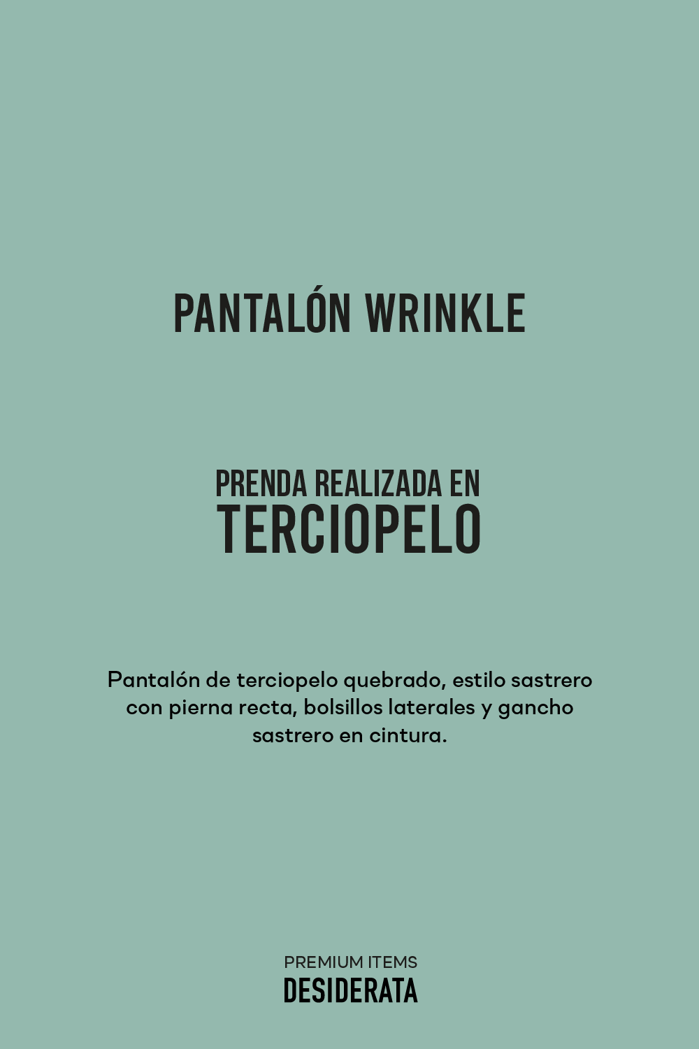 Pantalón terciopelo wrinkle Desiderata — imagen 5