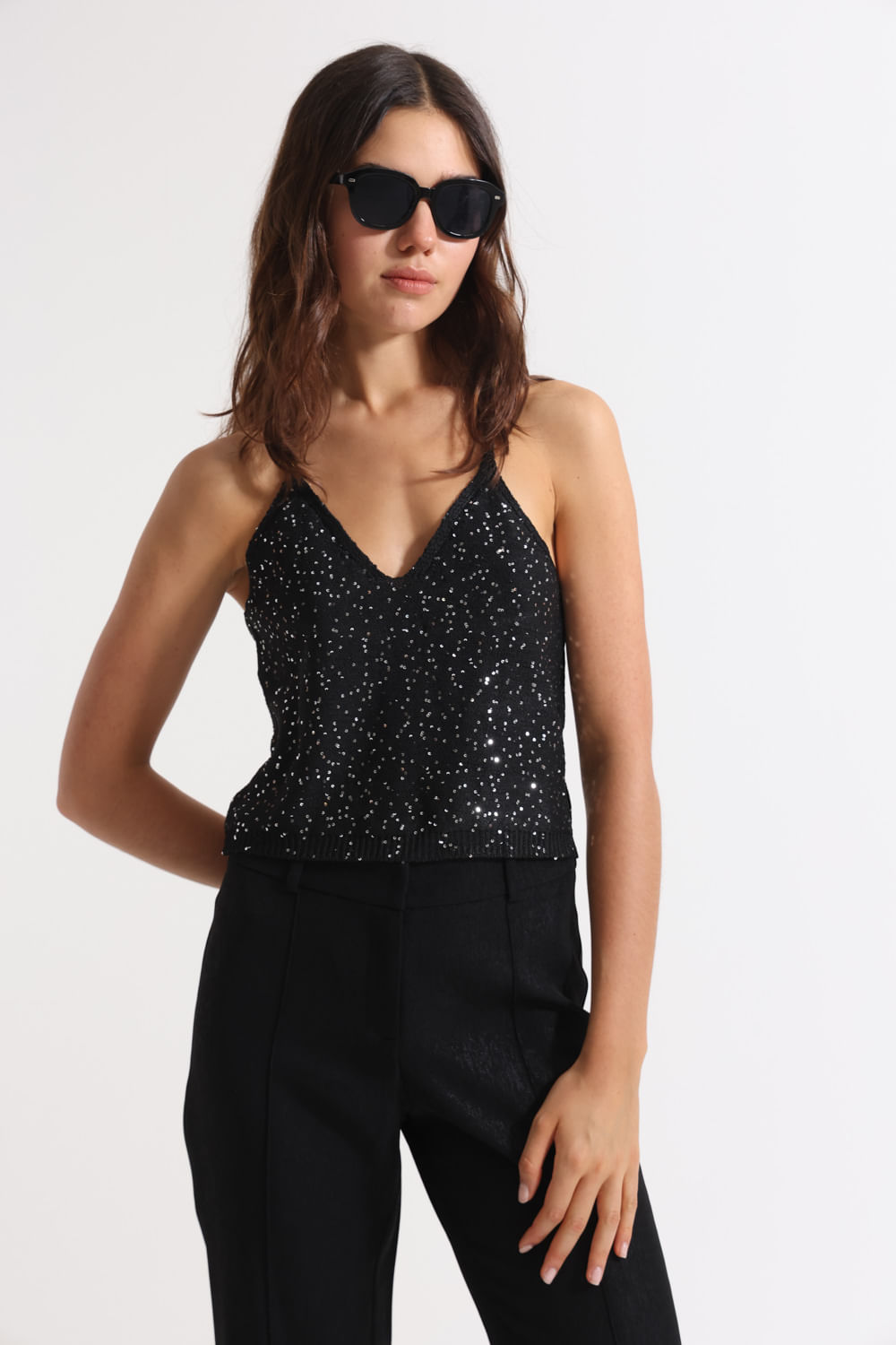 Sweater top con lentejuelas de Desiderata