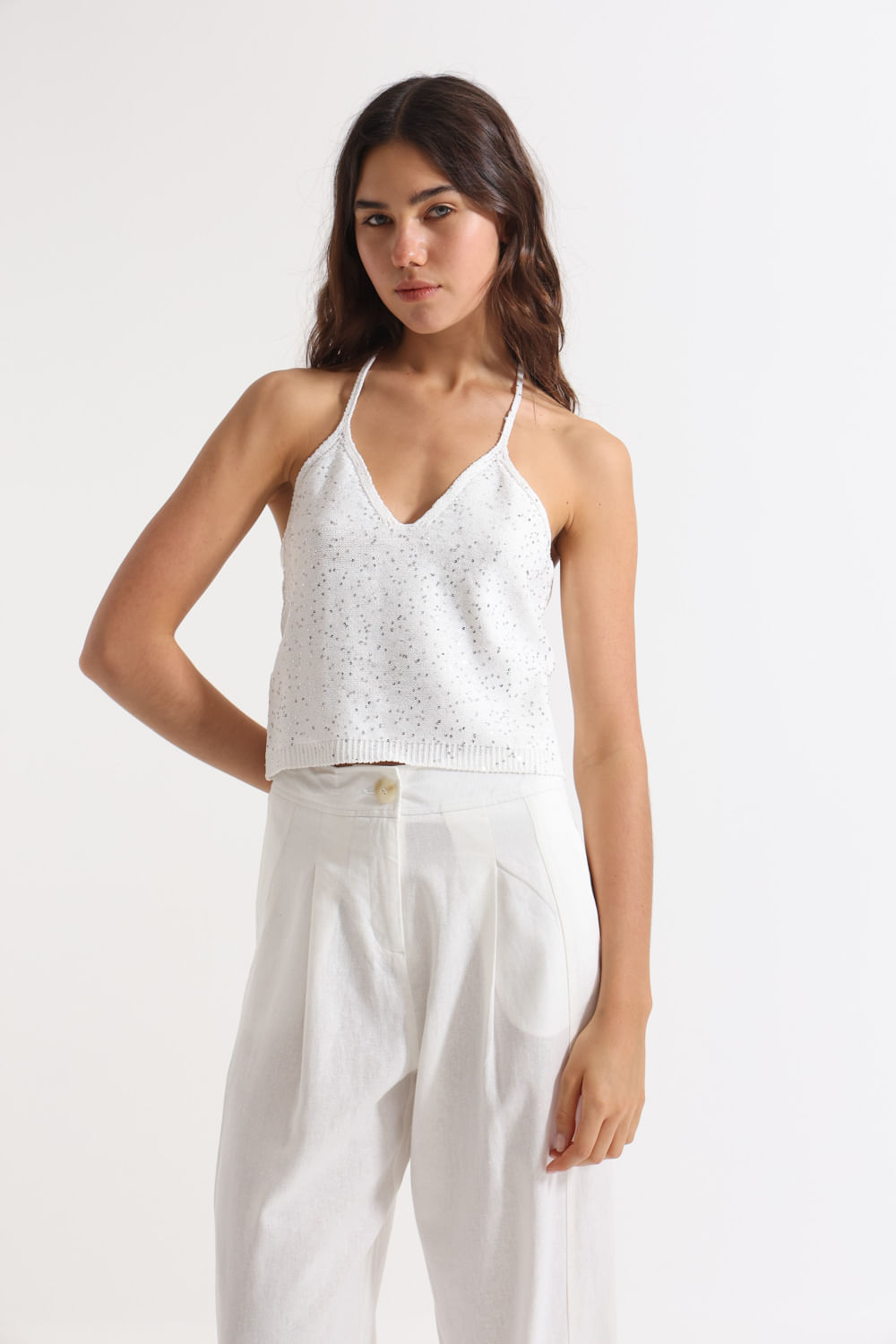 Sweater top sequins