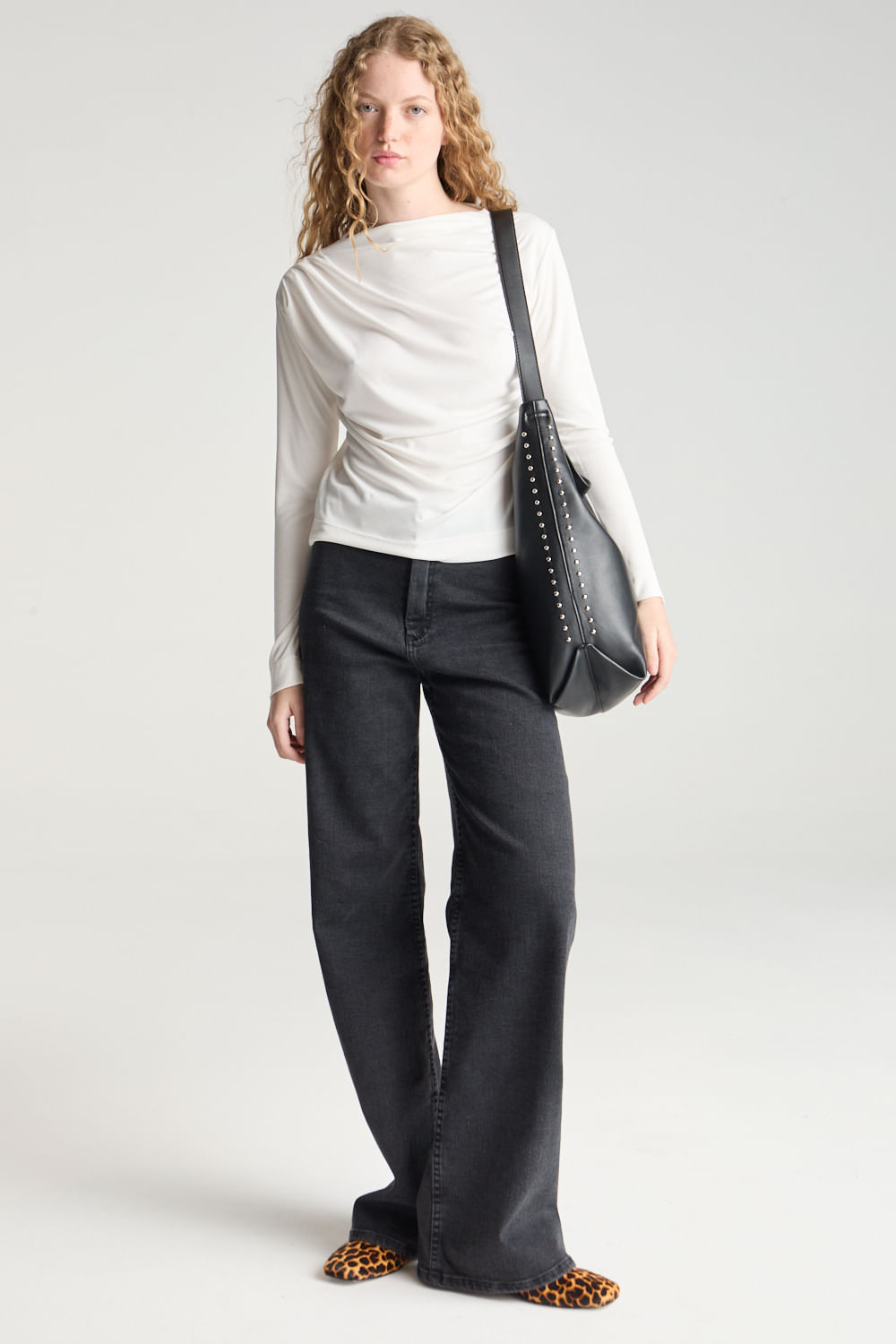 Remera long ribbed bobbie