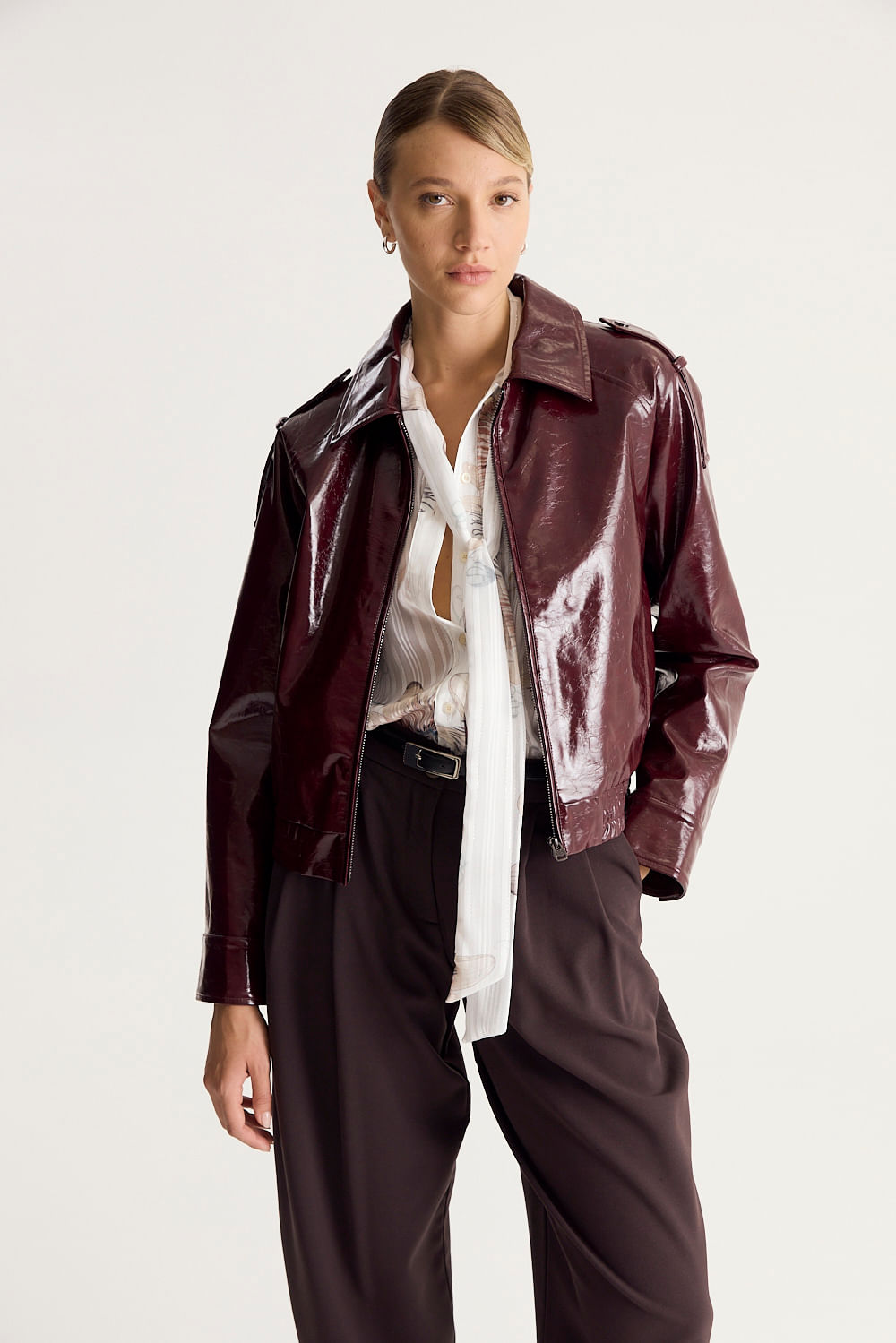 BOMBER VEGAN LEATHER