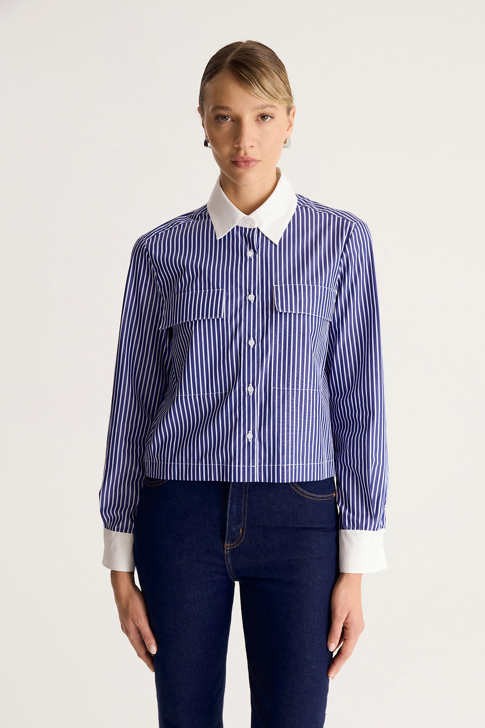 CAMISA STRIPED WHITE COLLAR — imagen 3