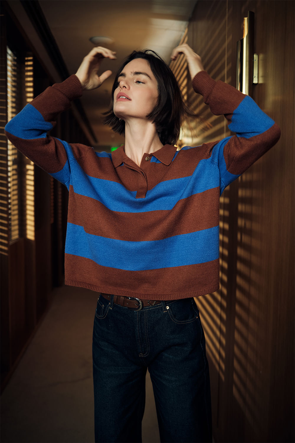 Sweater stripe polo Desiderata