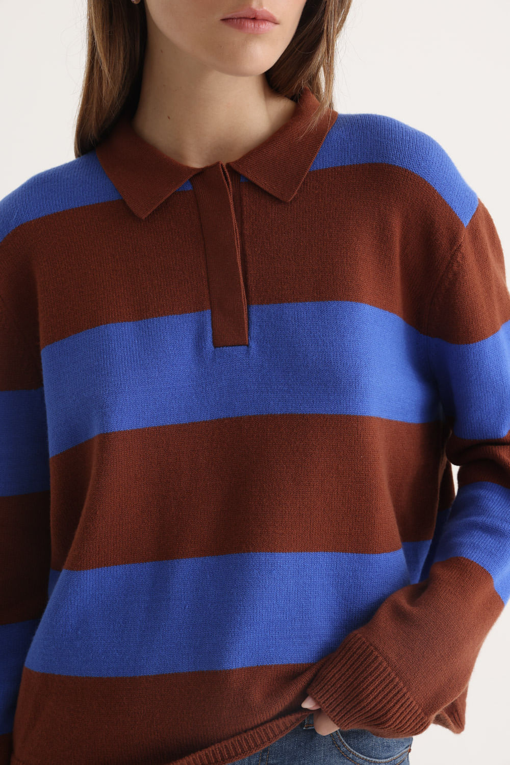 Sweater stripe polo Desiderata — imagen 3