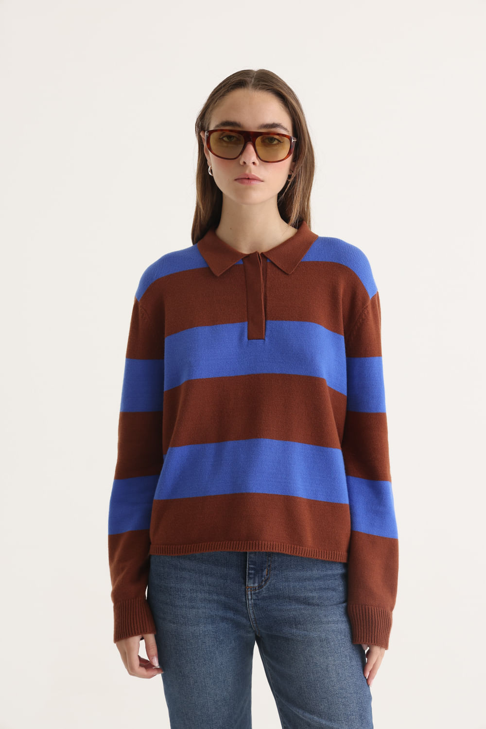 Sweater stripe polo Desiderata — imagen 4