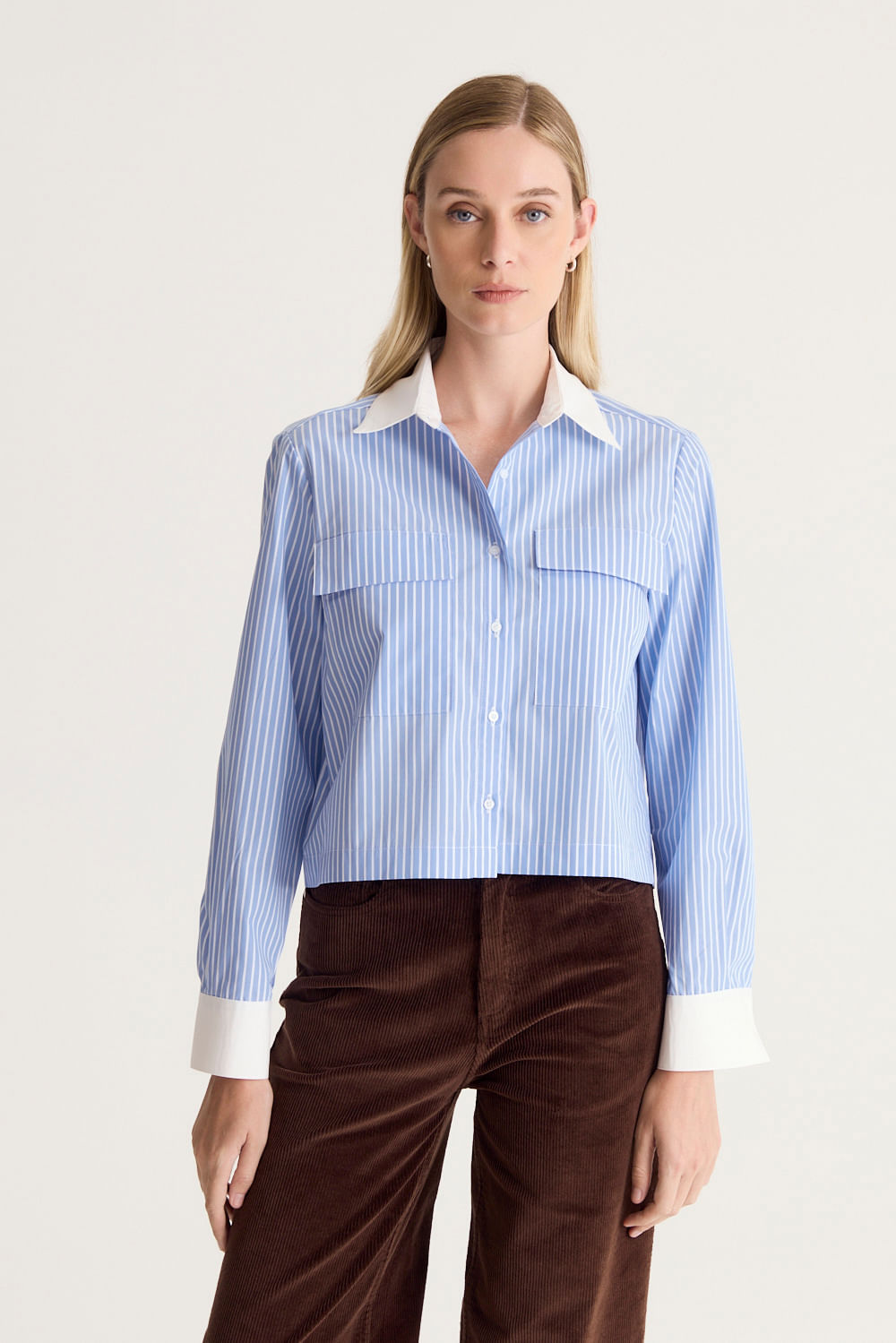 CAMISA STRIPED WHITE COLLAR