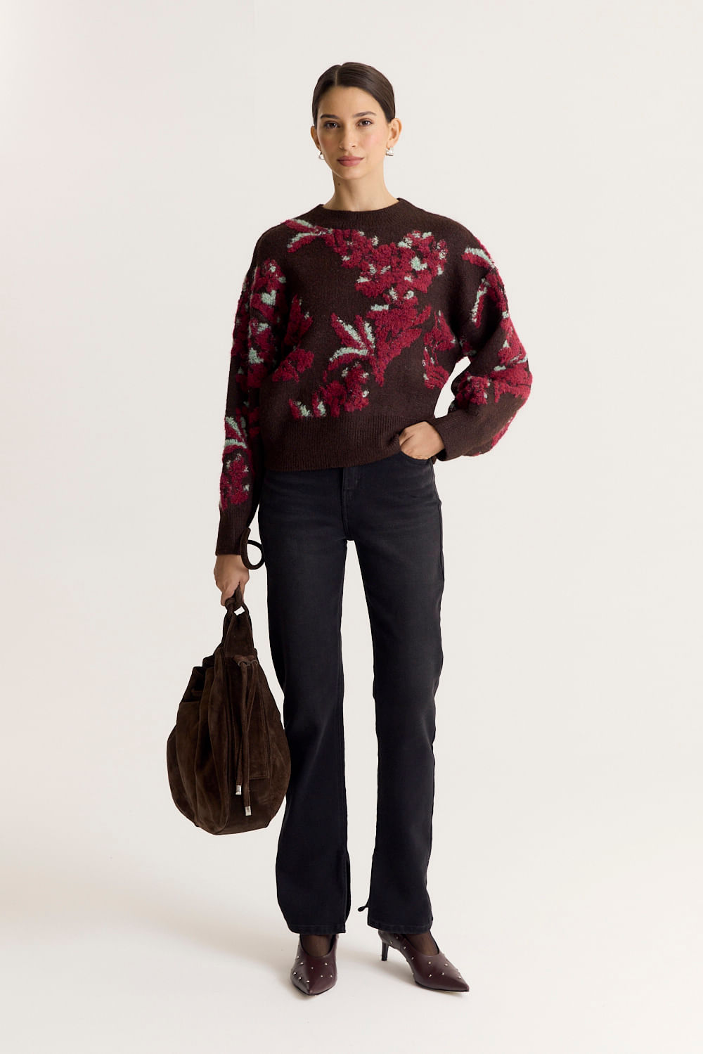 SWEATER JACQUARD FLEUR NEW