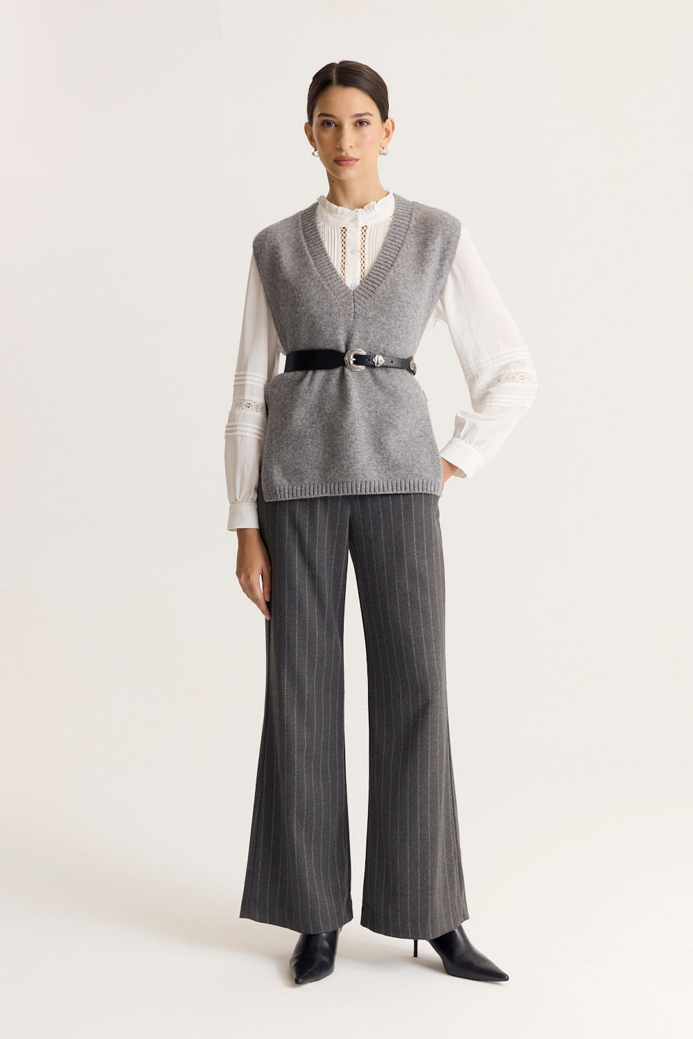 CHALECO V NECK SLIT