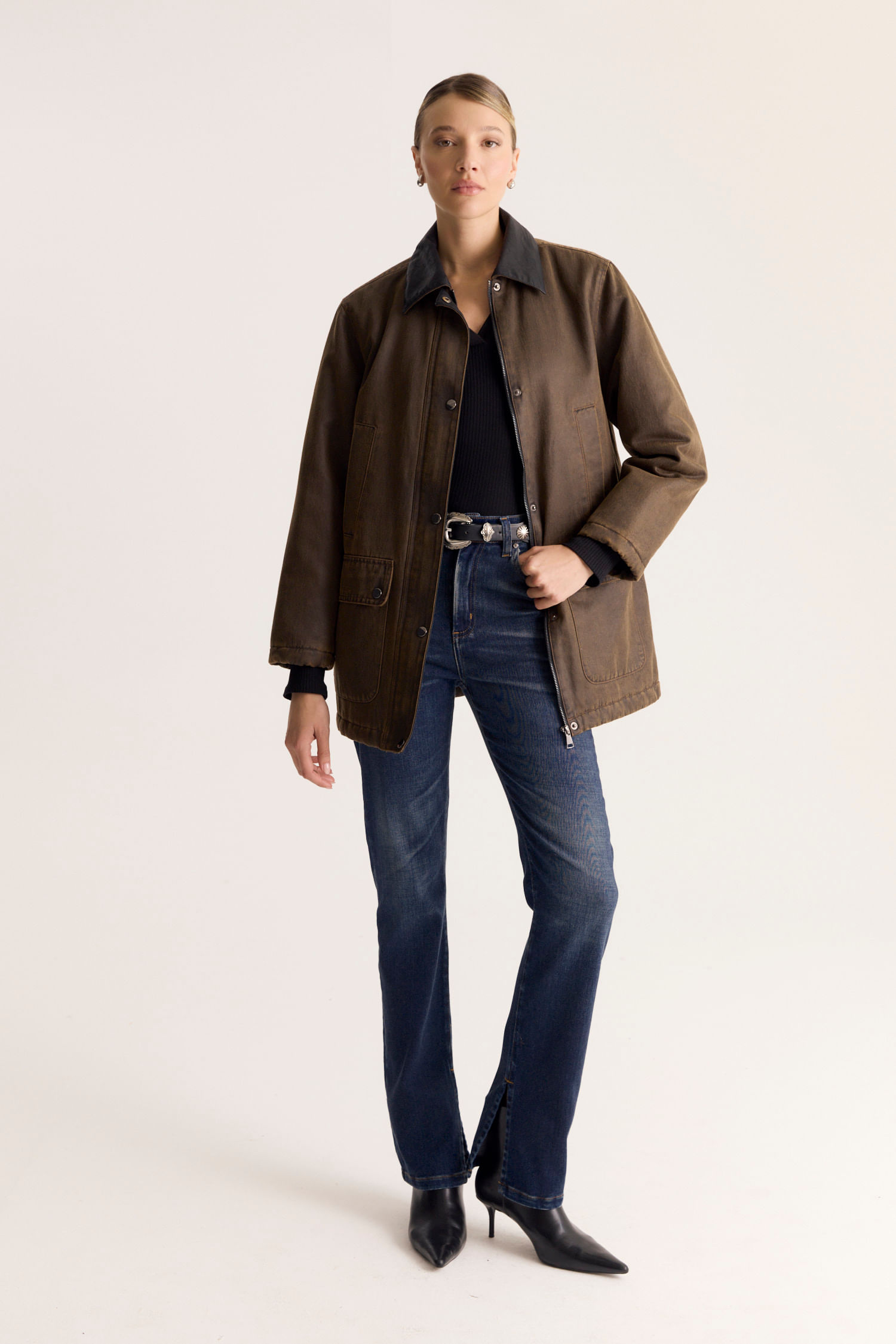 CAMPERA LONG WAXED