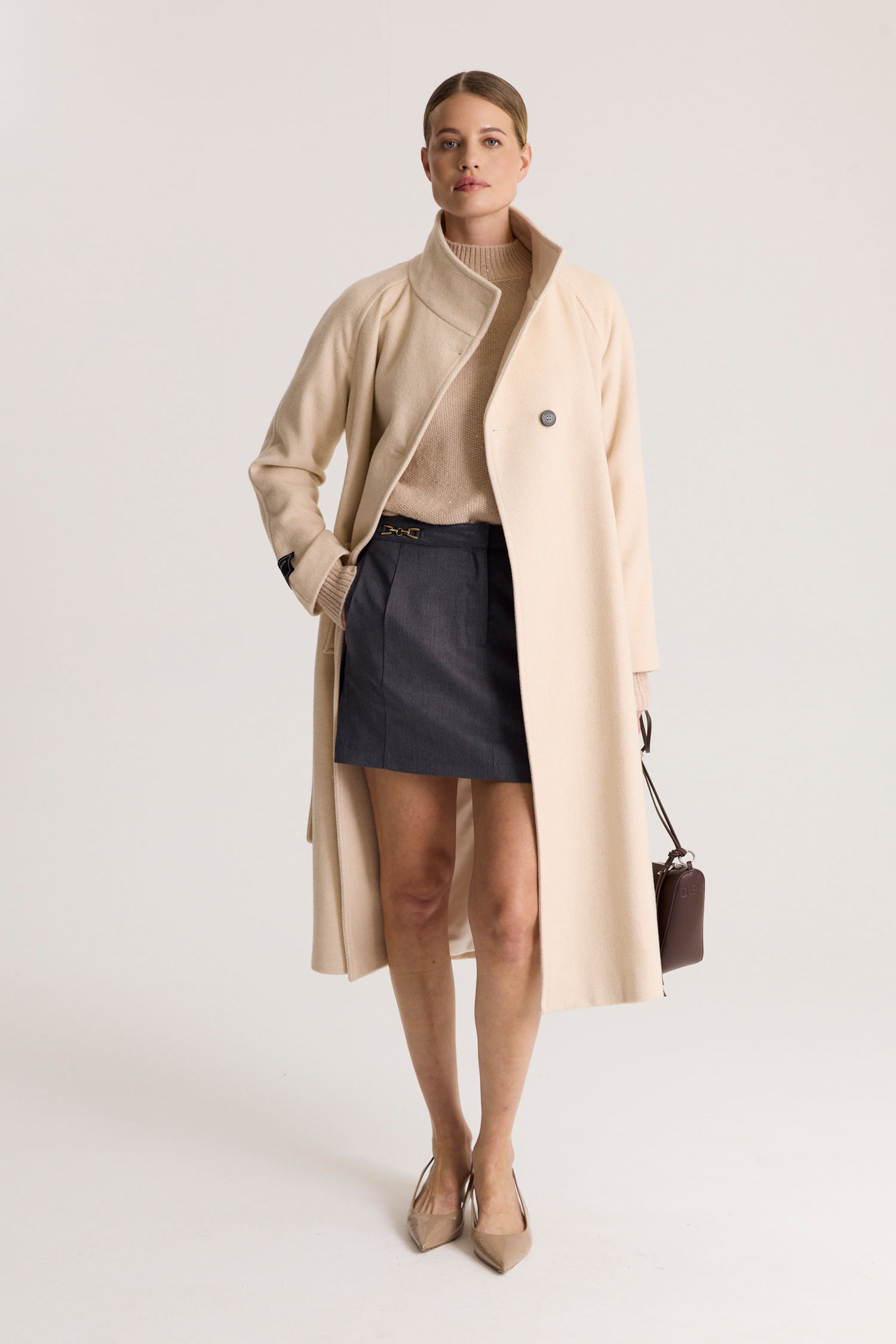 Abrigo long spiga crudo Desiderata — imagen 2