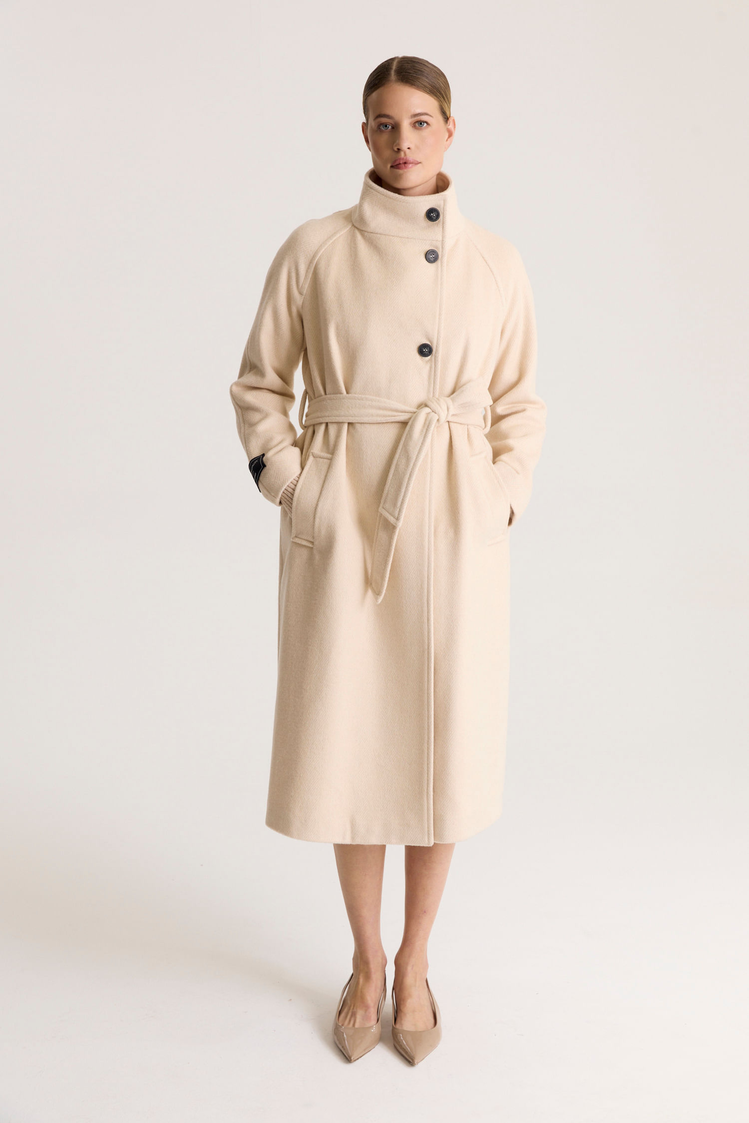 Abrigo long spiga crudo Desiderata — imagen 3