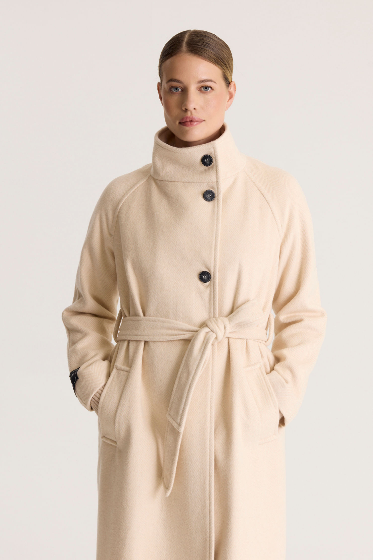 Abrigo long spiga crudo Desiderata — imagen 4