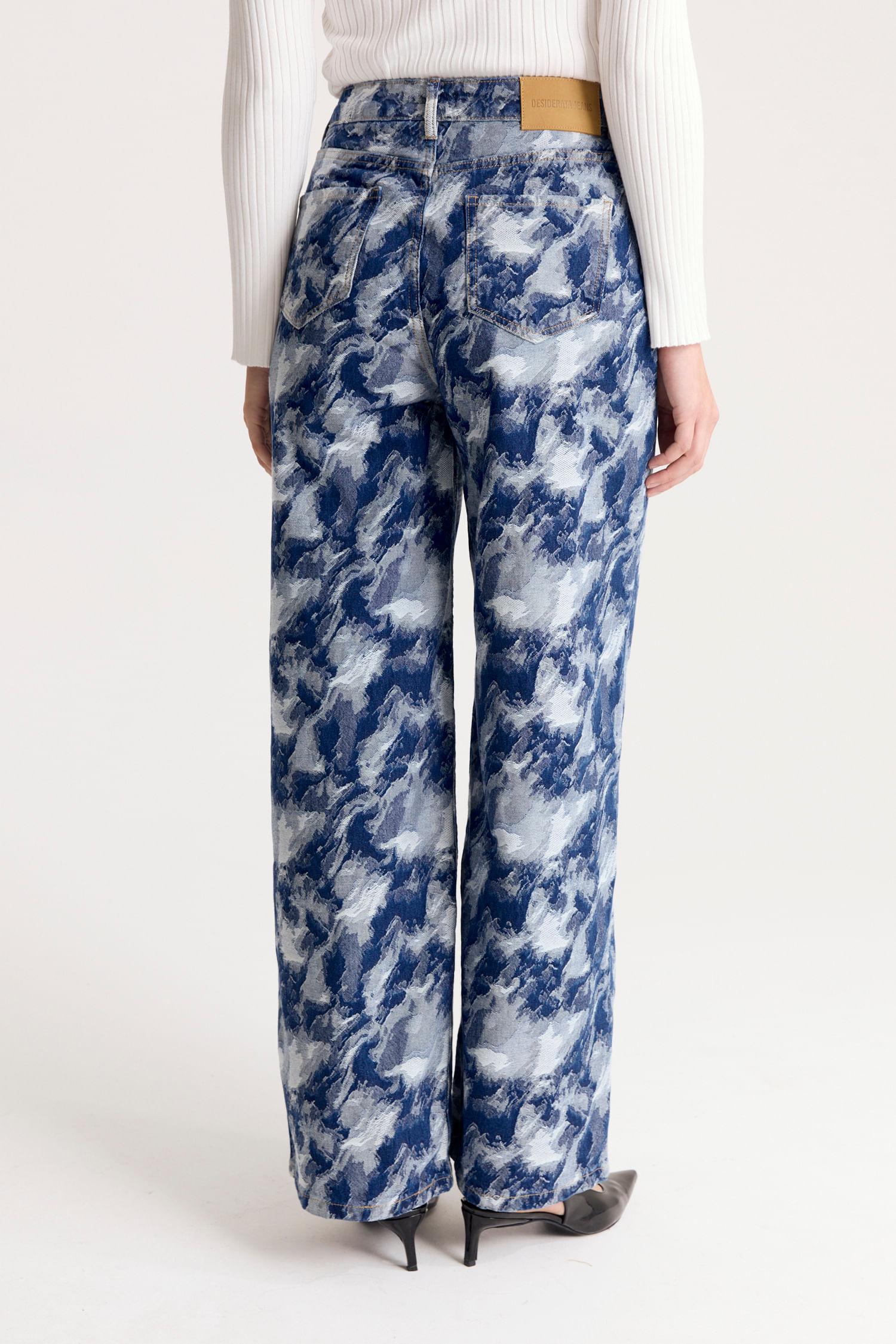 Jean jacquard wide leg desiderata — imagen 6