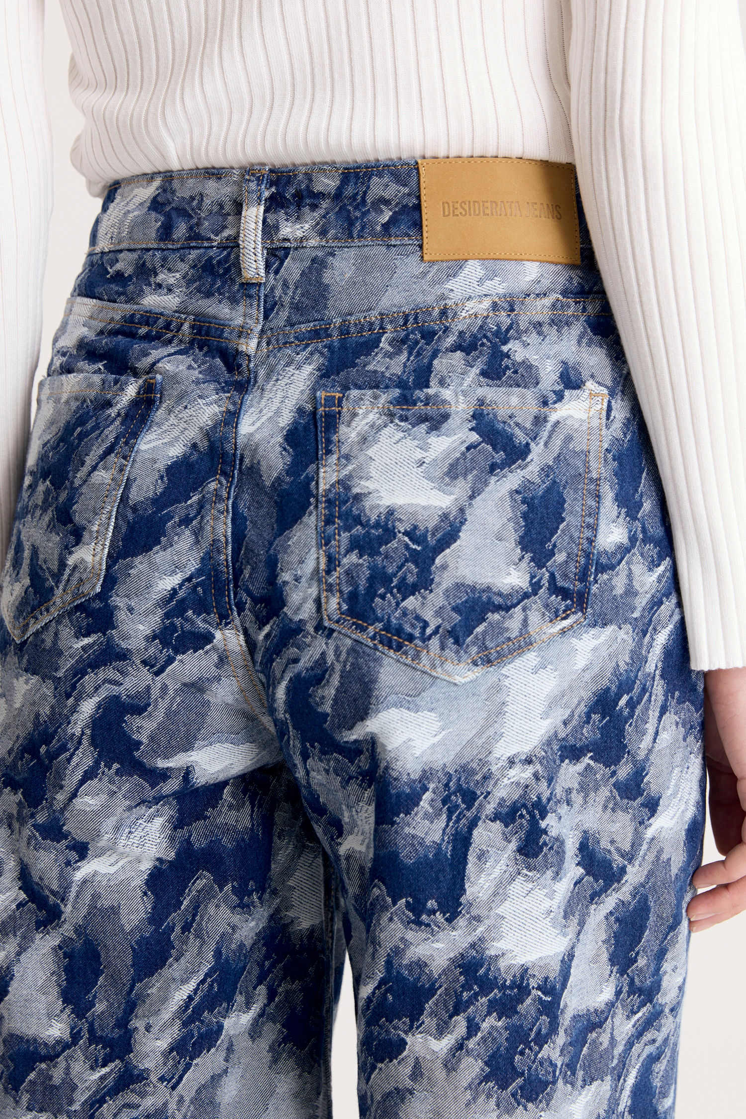 Jean jacquard wide leg desiderata — imagen 7