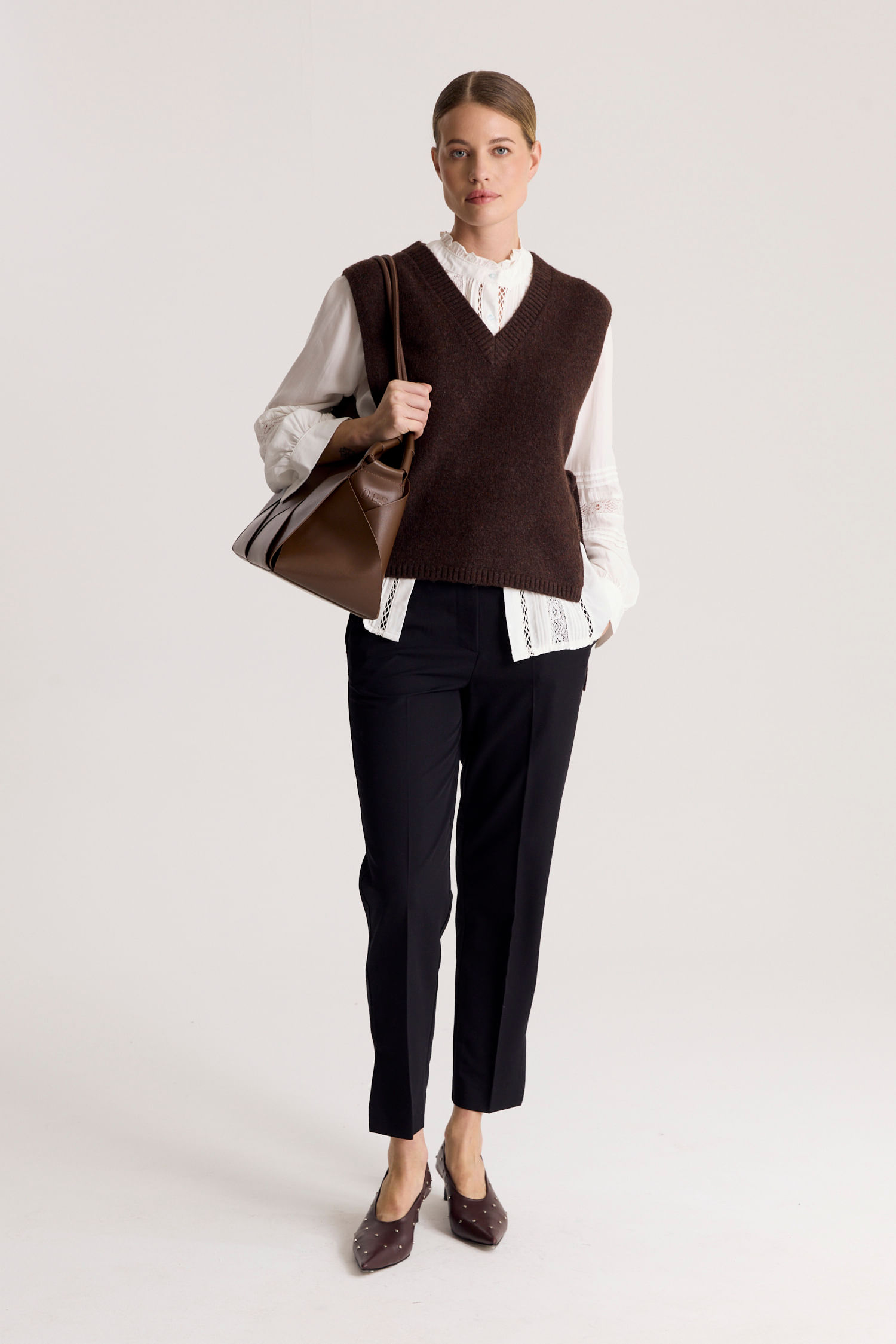 CHALECO V NECK SLIT