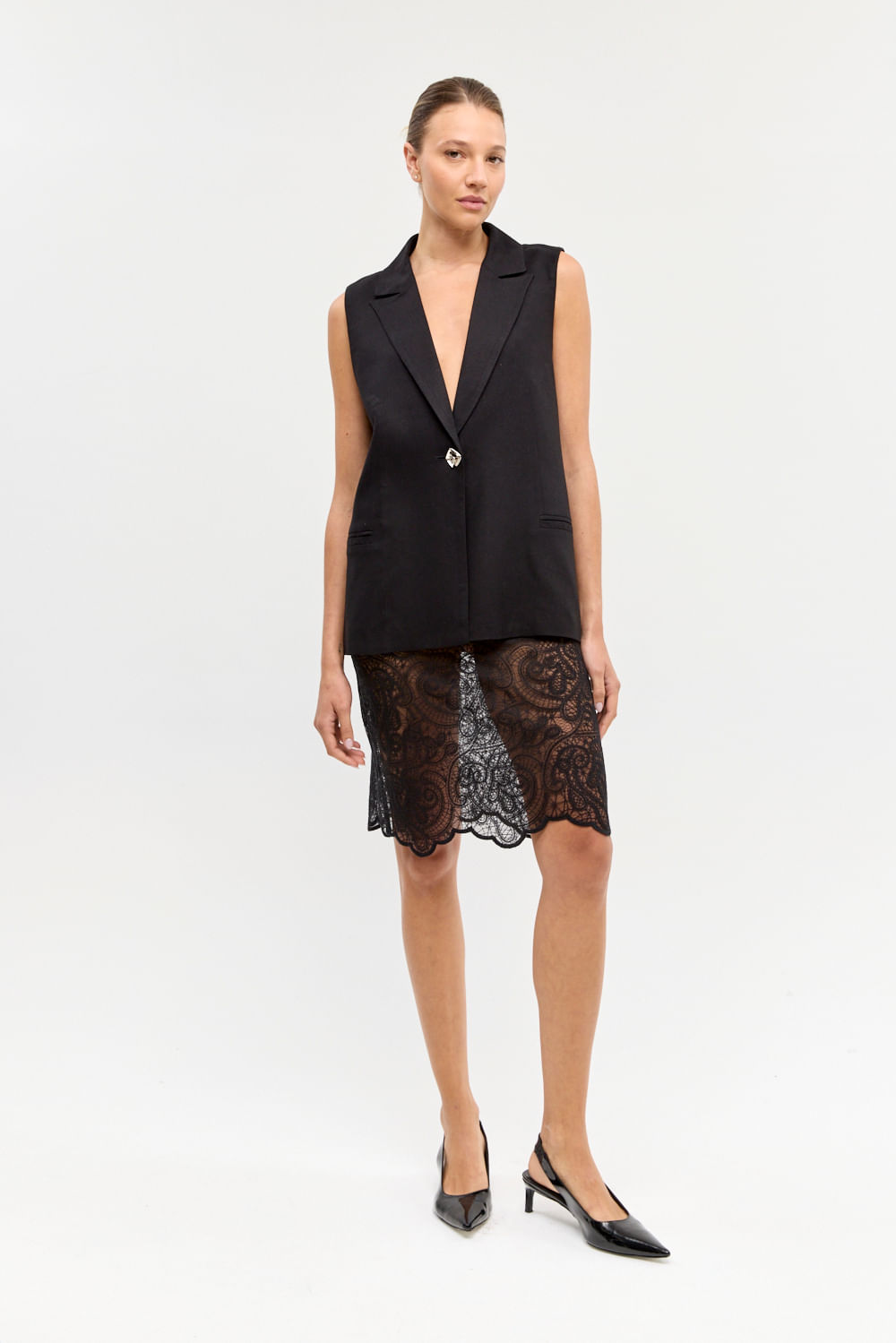 POLLERA MIDI LACE