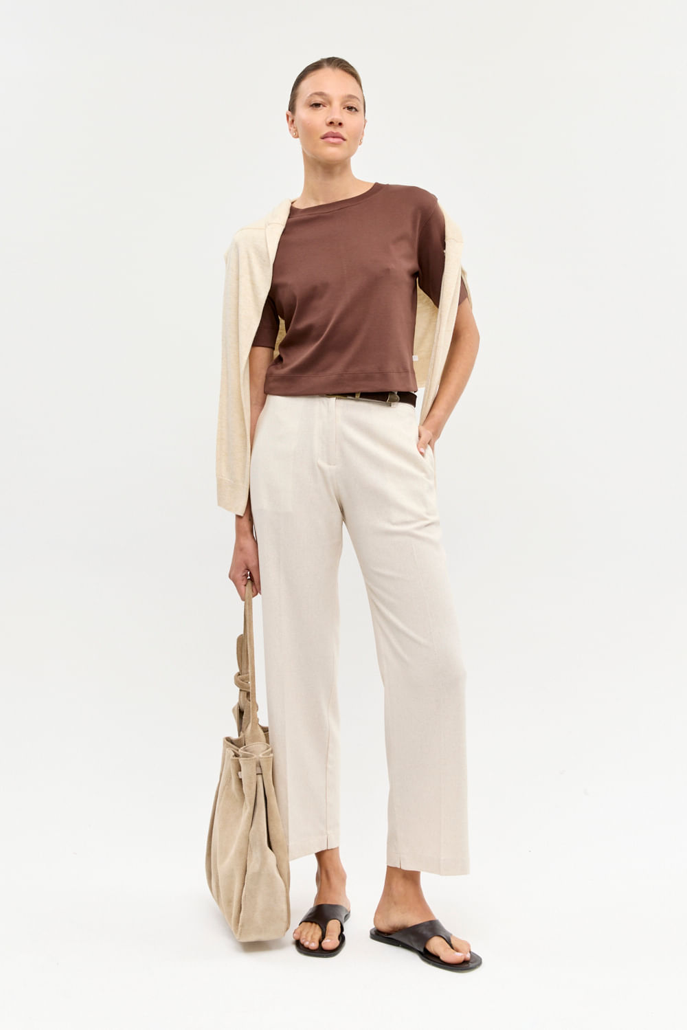 PANTALON LINO GARDENIA