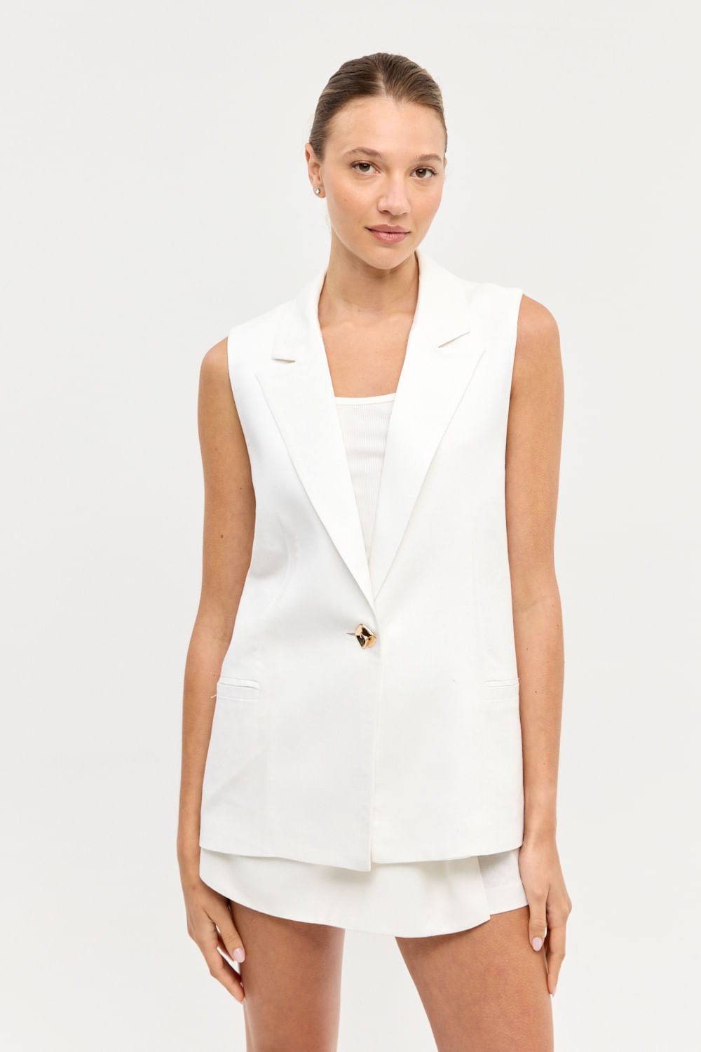 CHALECO LINO GARDENIA