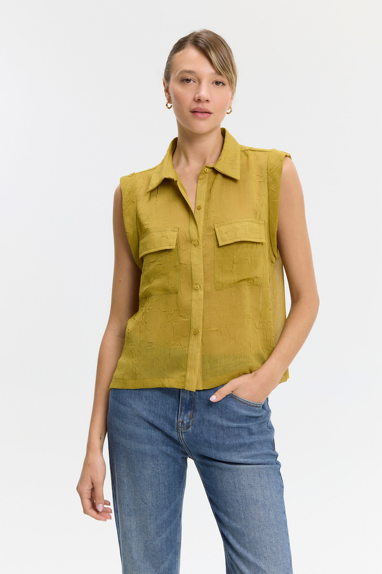 CAMISA CRINKLE SHEER LARA — imagen 2
