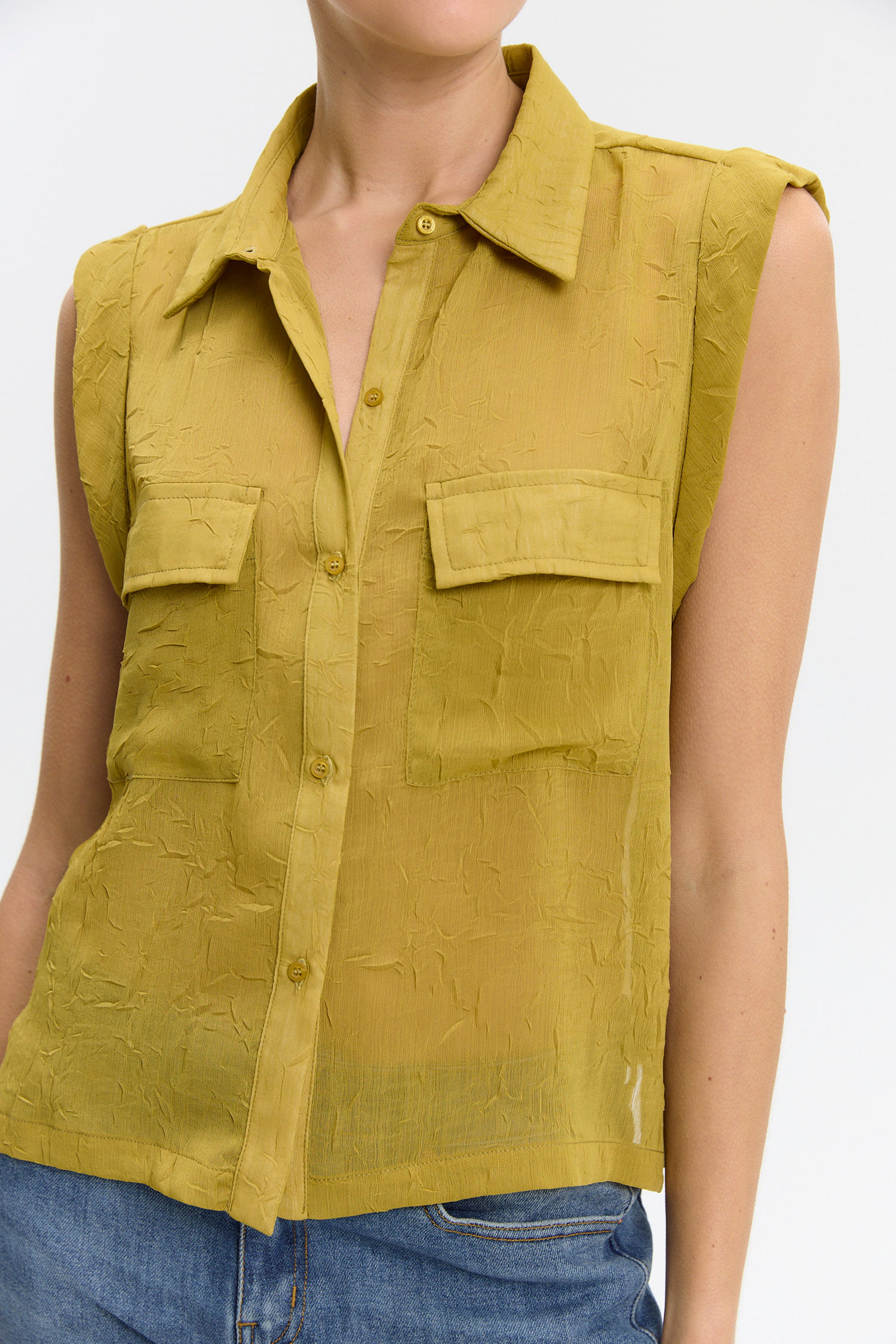 CAMISA CRINKLE SHEER LARA — imagen 4