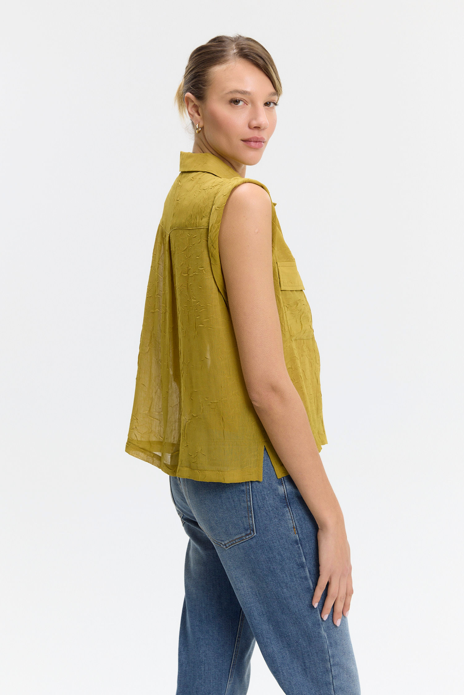 CAMISA CRINKLE SHEER LARA — imagen 5