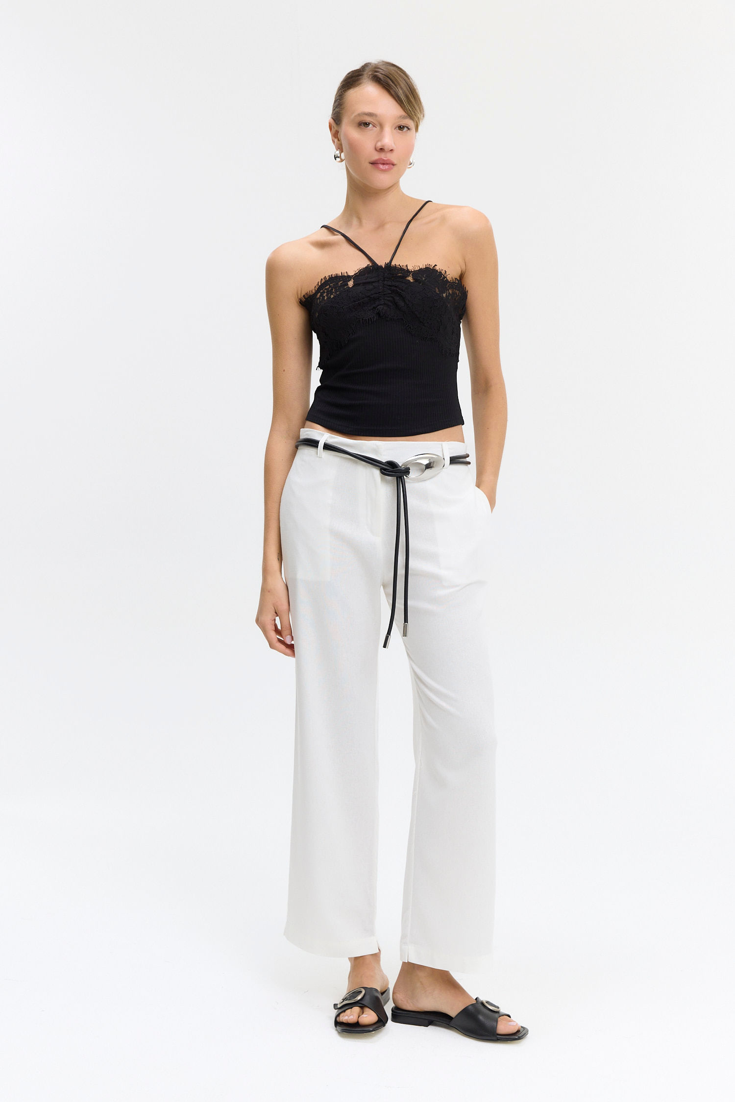 PANTALON LINO GARDENIA
