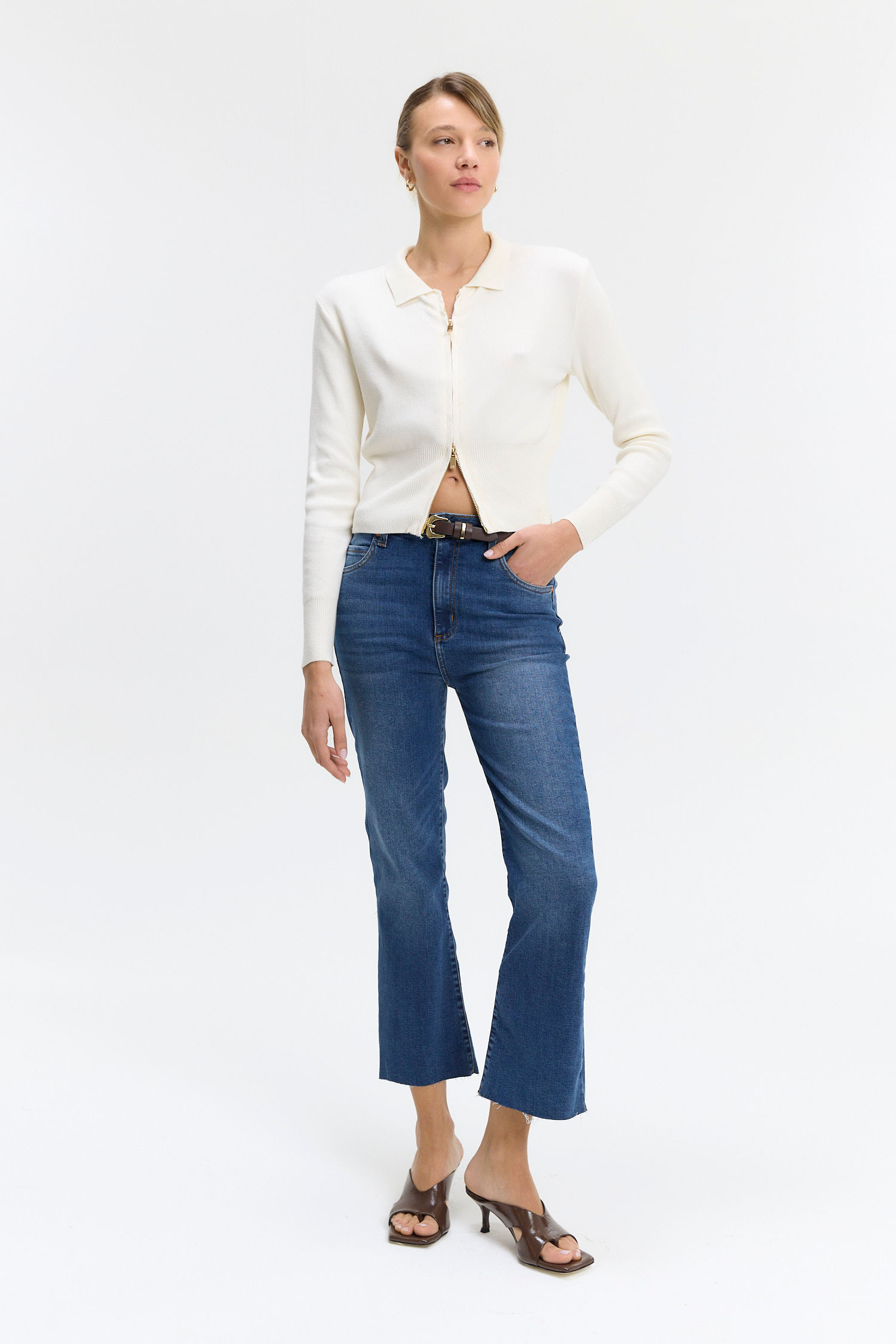 SWEATER CARDIGAN POLO ZITA — imagen 2
