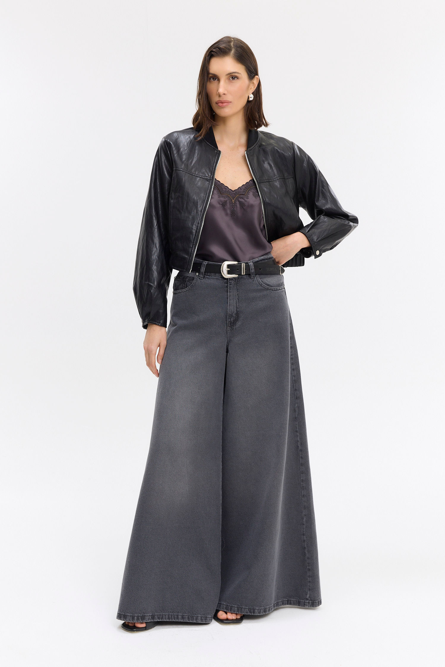 Bomber light leather